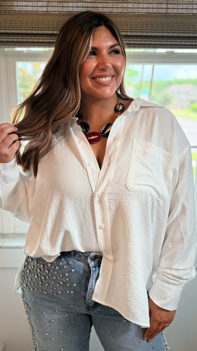 Barefoot Button Down Top - Macoma Boutique120 Long Sleeve