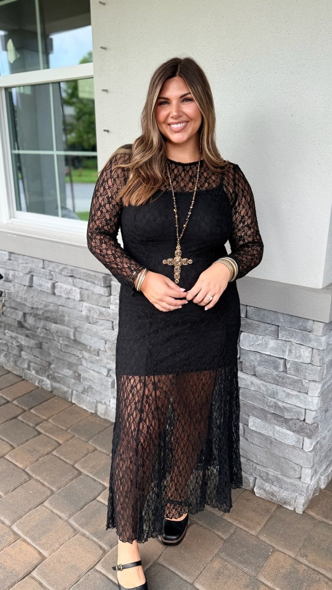 Black Rose Dress - Macoma Boutique250 Dresses