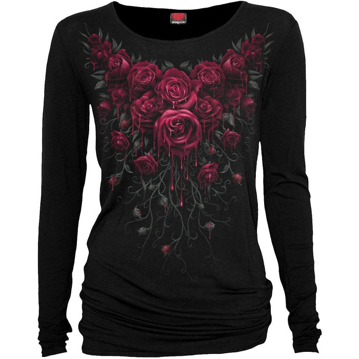 BLOOD ROSE - Baggy Top Black -  - Tops - Long Sleeve