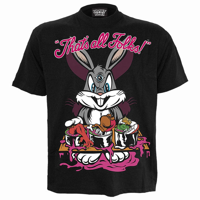 BUGS - EVIL BUNNY - Front Print T-Shirt Black -  - T-Shirts