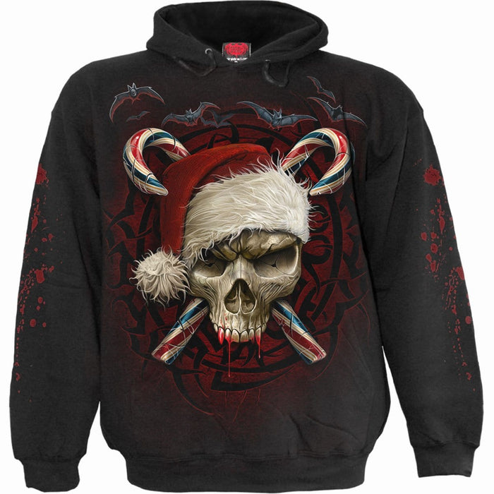 CANDY CANE SANTA - Hoody Black -  - Hoodies