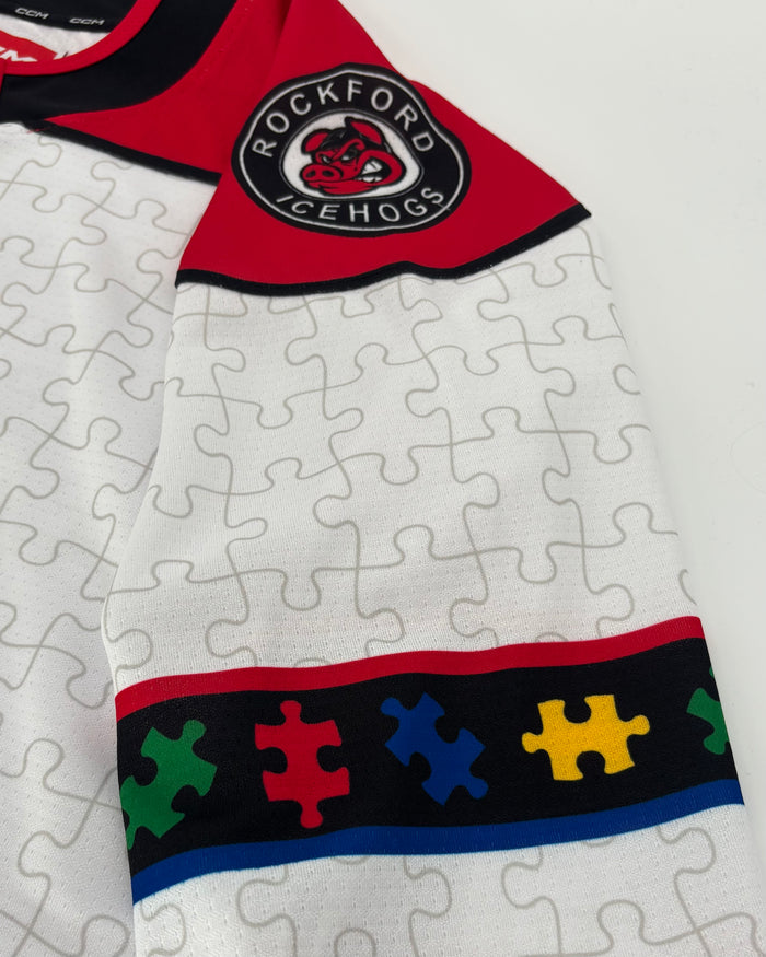 CCM Rockford IceHogs Autism Awareness Replica Jersey