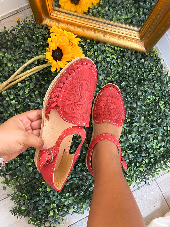 Cely Leather Buckle Sandals
