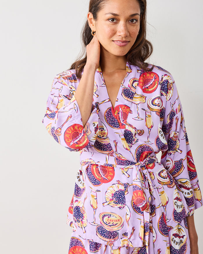 Champagne & Caviar - Eco Satin Wrap Set - Lavender Spritz - Printfresh