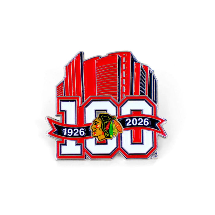 Chicago Blackhawks 100th Anniversary United Center Pin