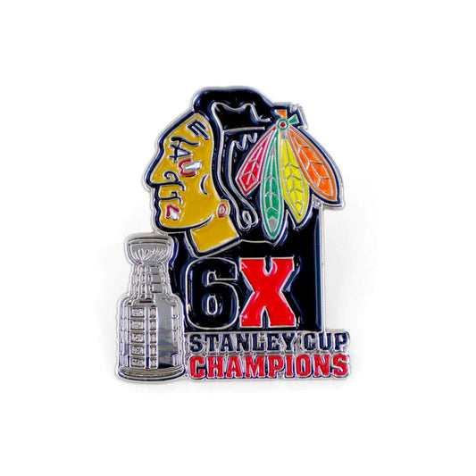 Chicago Blackhawks 6X Stanley Cup Champions Pin