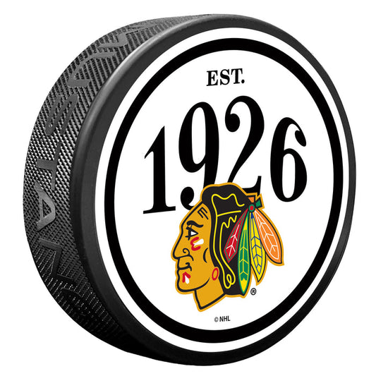 Chicago Blackhawks Centennial 1926 Founding Season Puck