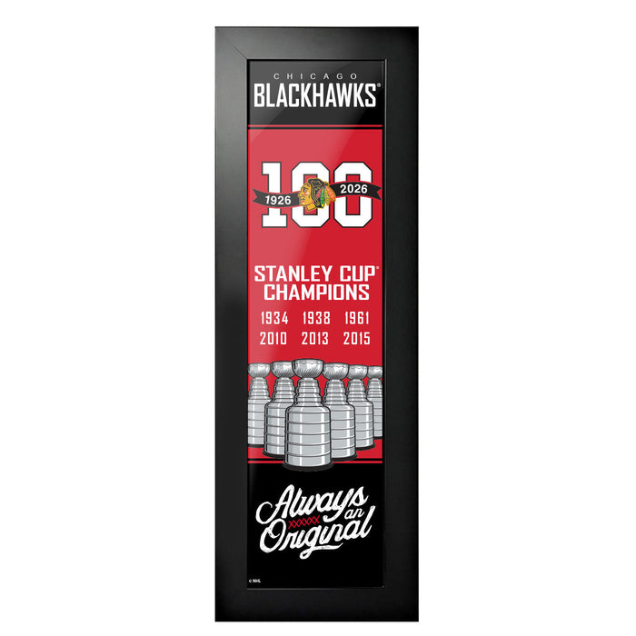 Chicago Blackhawks Centennial Frame Stanley Cup Champions