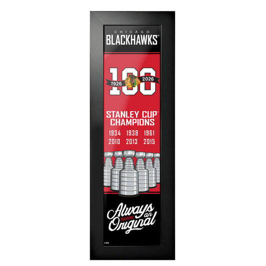 Chicago Blackhawks Centennial Frame Stanley Cup Champions