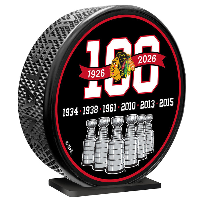 Chicago Blackhawks Centennial MEGA Puck 6 Cups