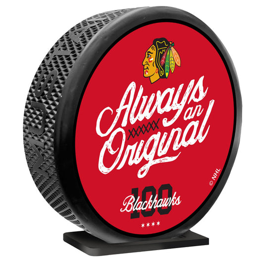 Chicago Blackhawks Centennial MEGA Puck | Always an Original