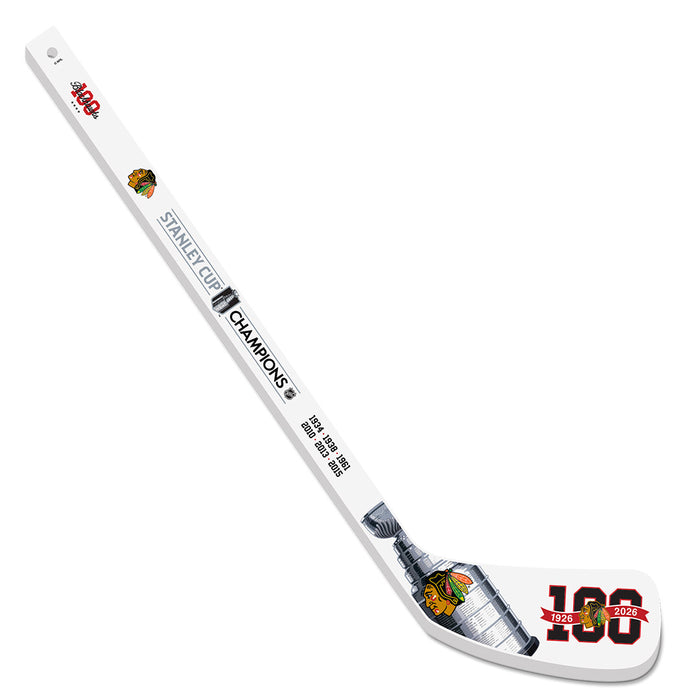Chicago Blackhawks Centennial Stanley Cup Champions Mini Stick