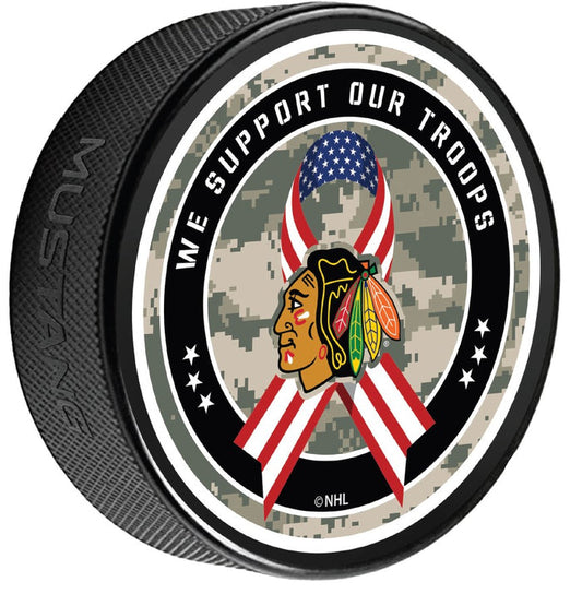 Chicago Blackhawks Commemorative Military Appreciation Puck