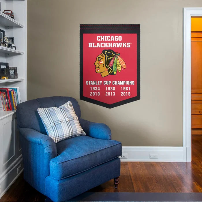 Chicago Blackhawks Fathead Stanley Cup Champs Banner Decal