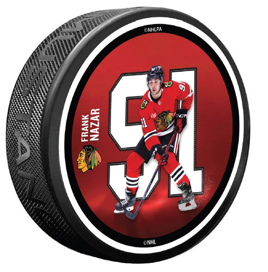 Chicago Blackhawks Frank Nazar Breakout Player Puck
