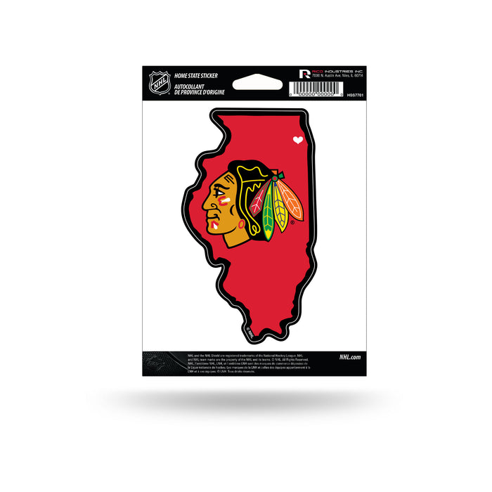 Chicago Blackhawks Illinois Home State Sticker