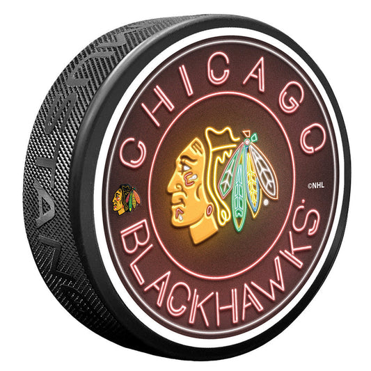 Chicago Blackhawks Neon Puck