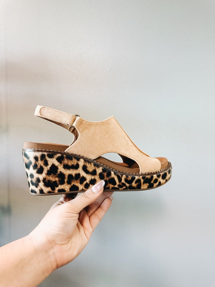 Corky's Camel Leopard Combo Carley Sandals - Macoma Boutique304 Sandals