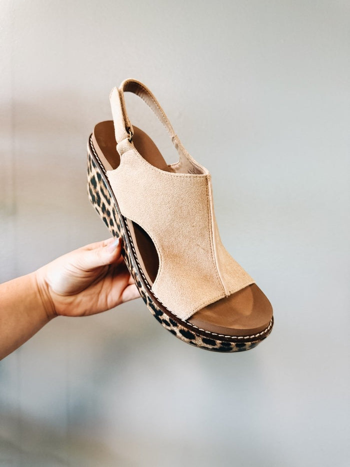 Corky's Camel Leopard Combo Carley Sandals - Macoma Boutique304 Sandals