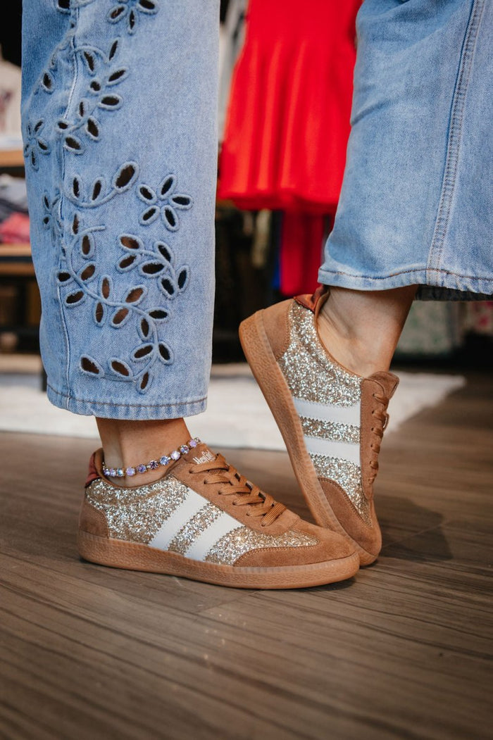 Corky's Chestnut Glitter Heads Up Sneakers - Macoma Boutique301 Sneakers