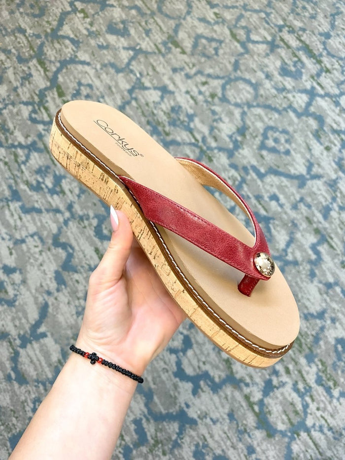 Corky's Red Off The Deep End Sandals - Macoma Boutique304 Sandals