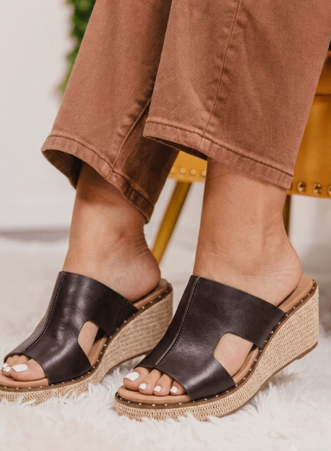 Corky's Walnut Kiss N Tell Wedges - Macoma Boutique302 Wedges & Heels