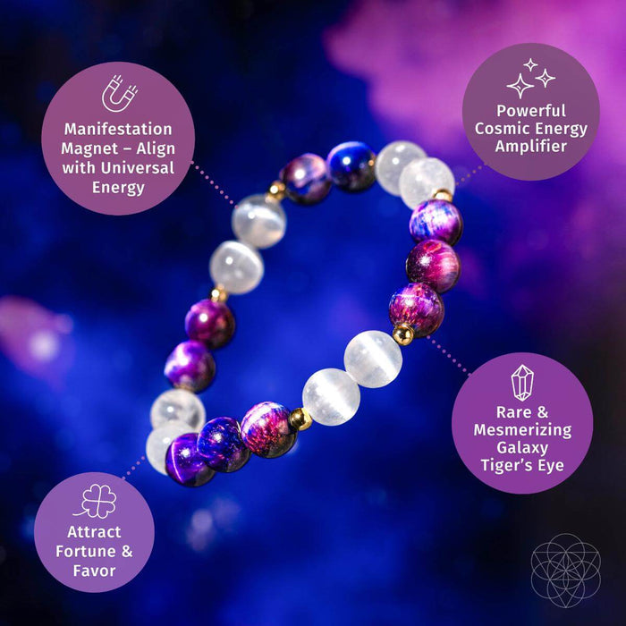 Cosmic Energy Amplifier - Galaxy Tiger’s Eye Bracelet -  - Bracelet
