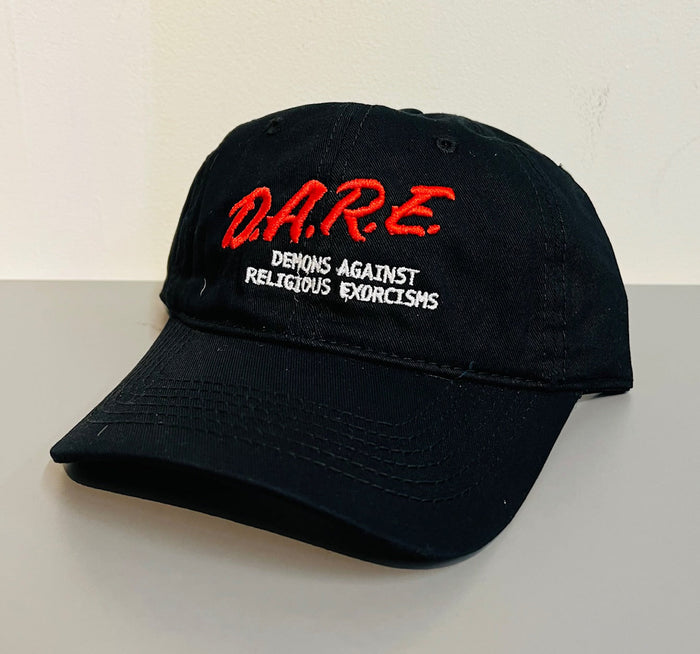 DARE Demons Against Religious Exorcisms Dad Hat - Gothic Embroidered Hat - Alternative Fashion -  - Caps