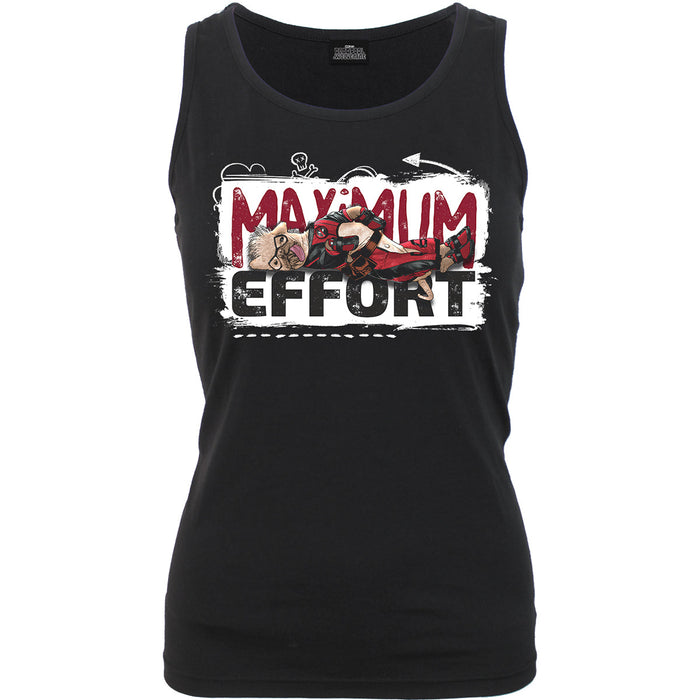 DEADPOOL - MAXIMUM EFFORT - Razor Back Top Black -  - Tops - Sleeveless