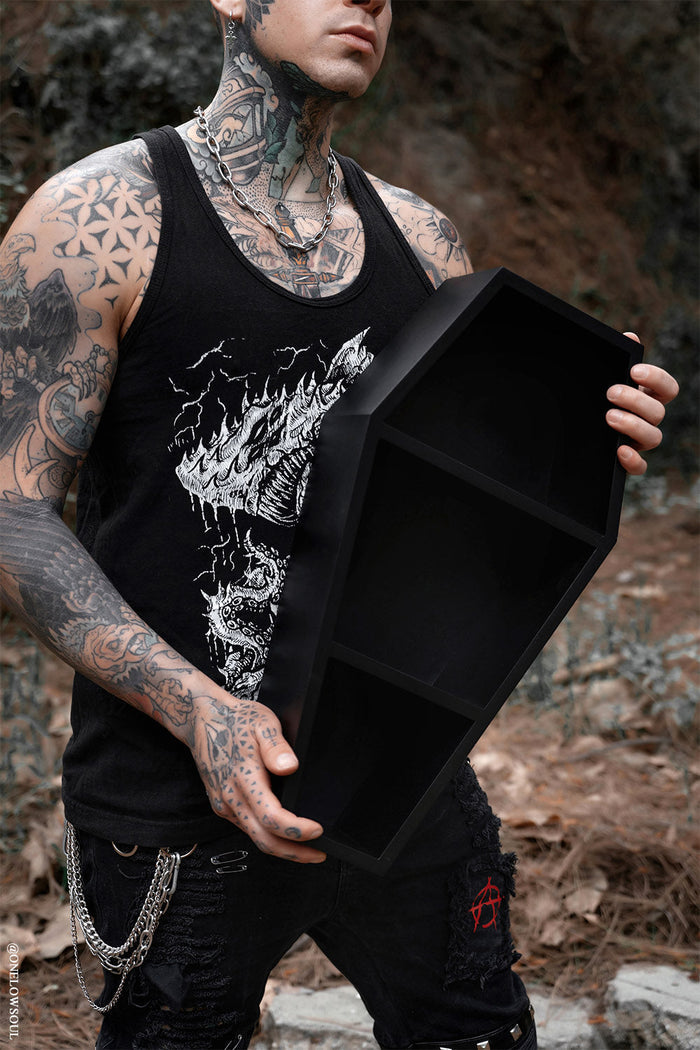 Deluxe Wood 20" Goth Coffin Shelf -  - Shelf