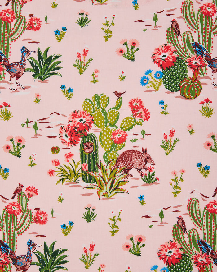 Desert Dream  - Quilted Pouch - Pink Cactus - Printfresh