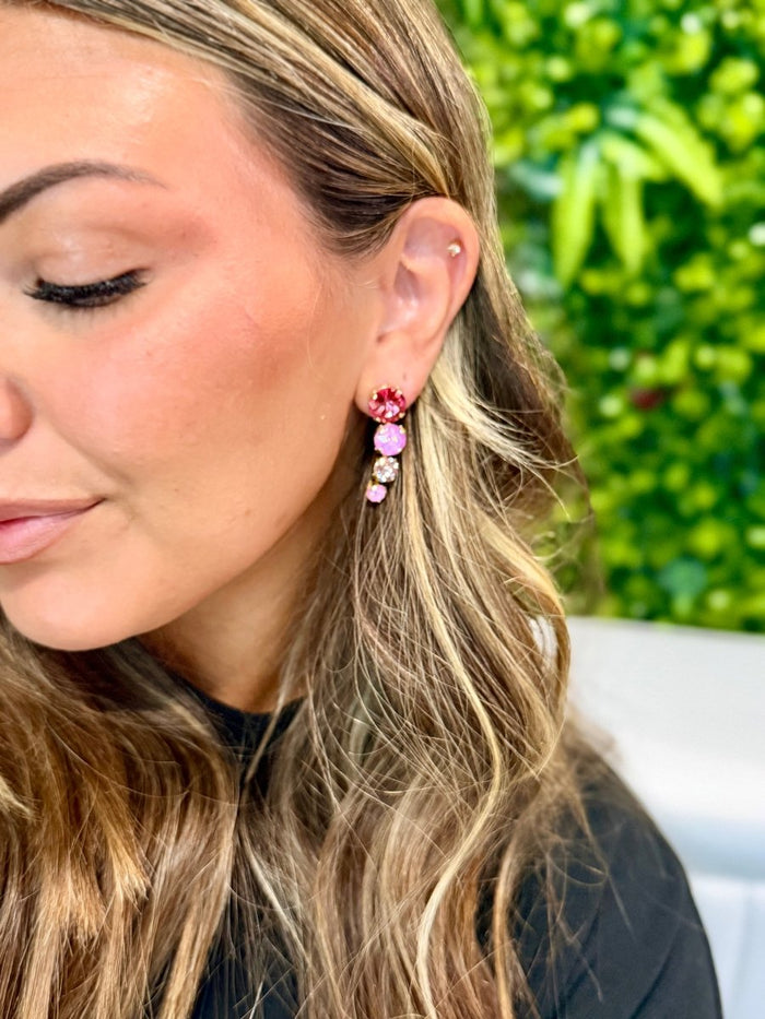 Double Take Earrings in Pink Mix - Macoma Boutique315 Jewelry
