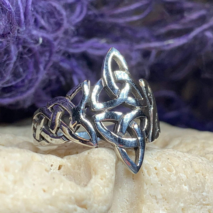 Double Trinity Knot Ring -  - Ring
