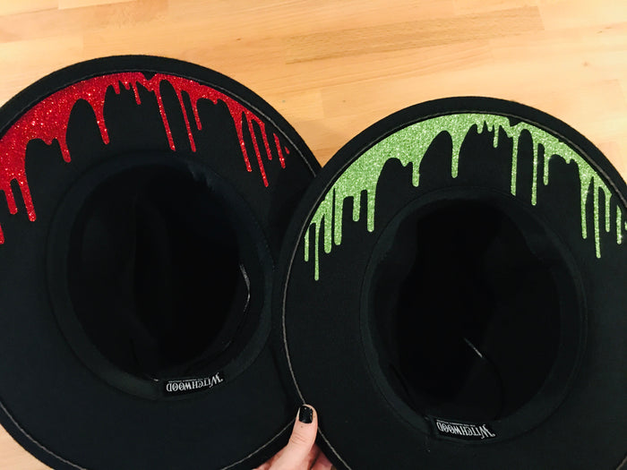 Vegan Felt Hat - Dripping Blood -  -