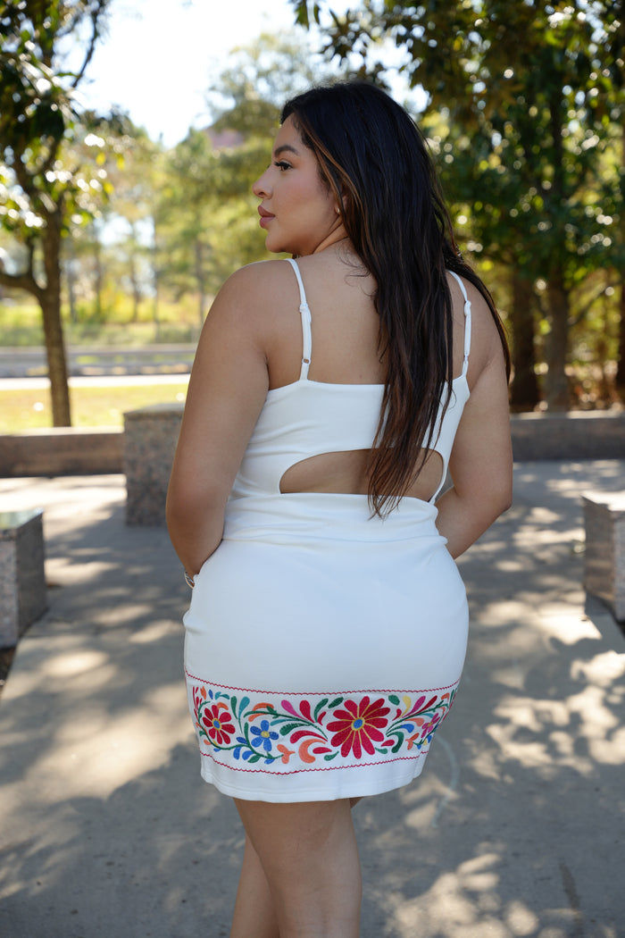 Embroidery Backless Active Dress Belle