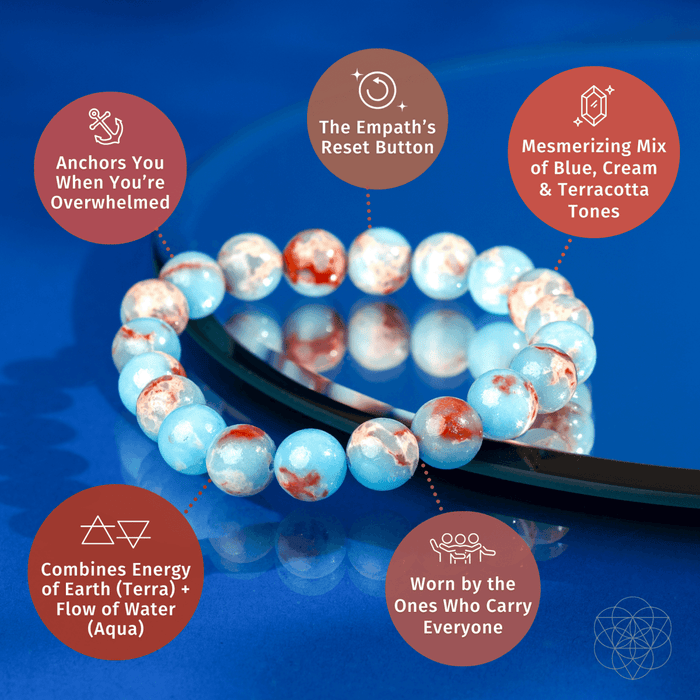 Empath’s Shield - Aqua Terra Jasper Bracelet -  - Bracelet