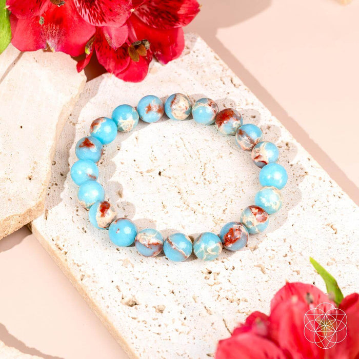 Empath’s Shield - Aqua Terra Jasper Bracelet -  - Bracelet