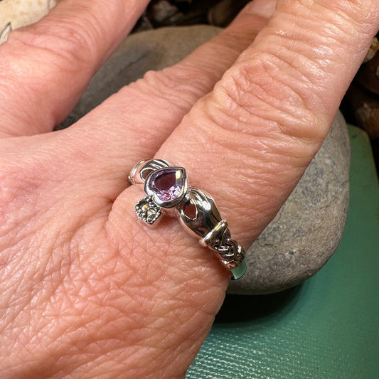 Eriu Marcasite Claddagh Ring -  - Ring