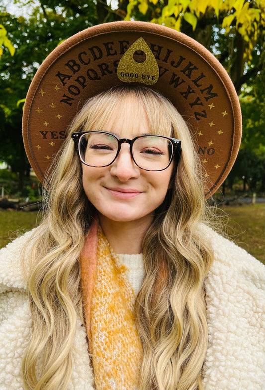 Fox & Fable - Vegan Felt Wide Brim Hat - XL Brim - Caramel - Spirit Board -  -