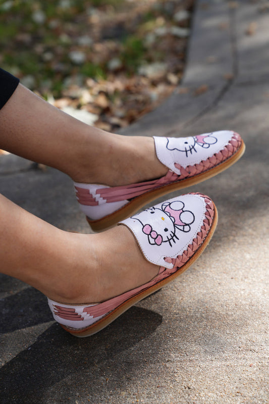 Gatita Embroidered Leather Flat