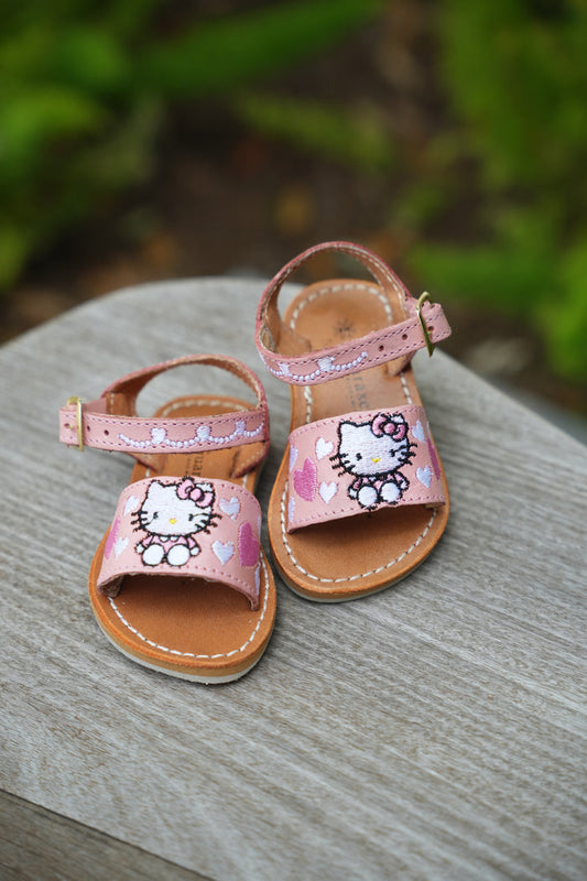 Gatita Open Toe Embroidered Leather Sandals Nina