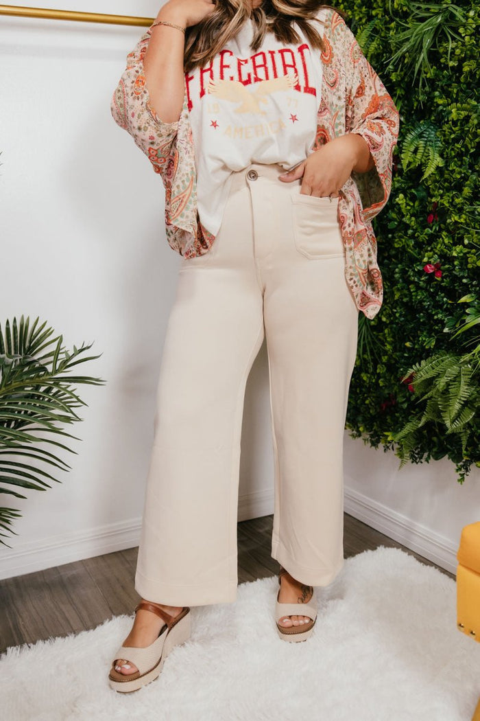 Graceful Moments Pants In Ecru - Macoma Boutique210 Other Bottoms