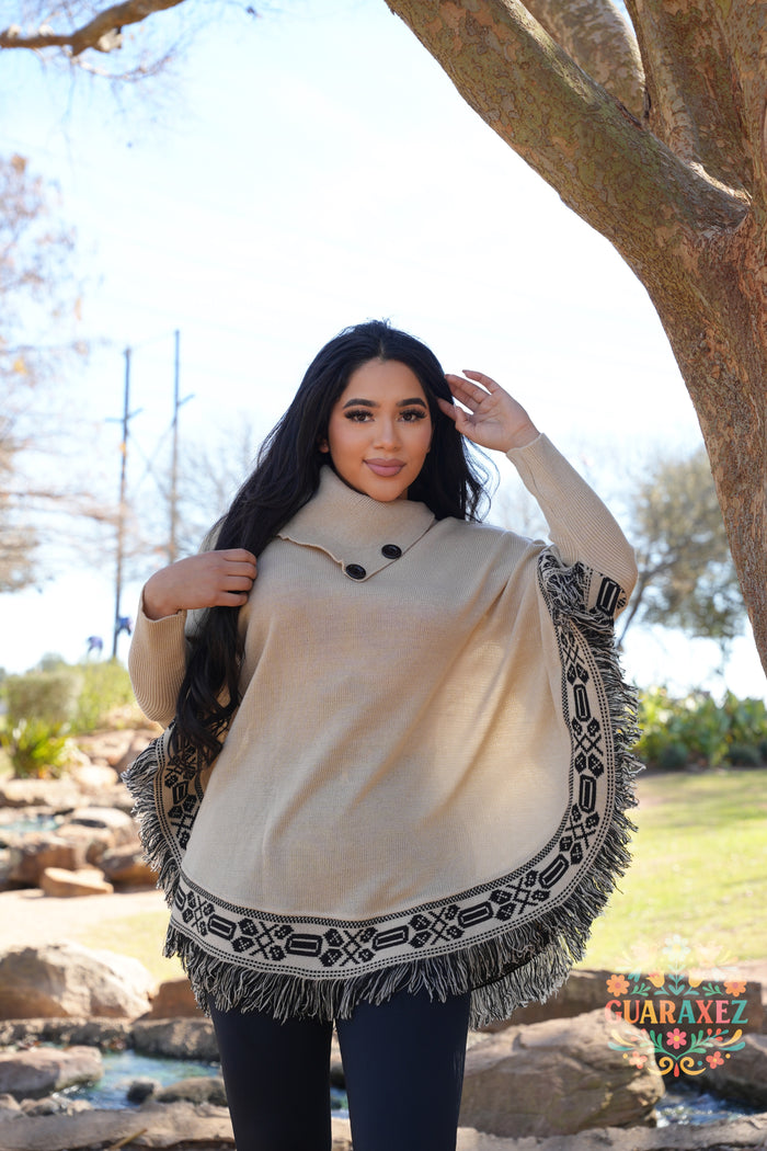 Grecia Poncho Artesanal Mexicano