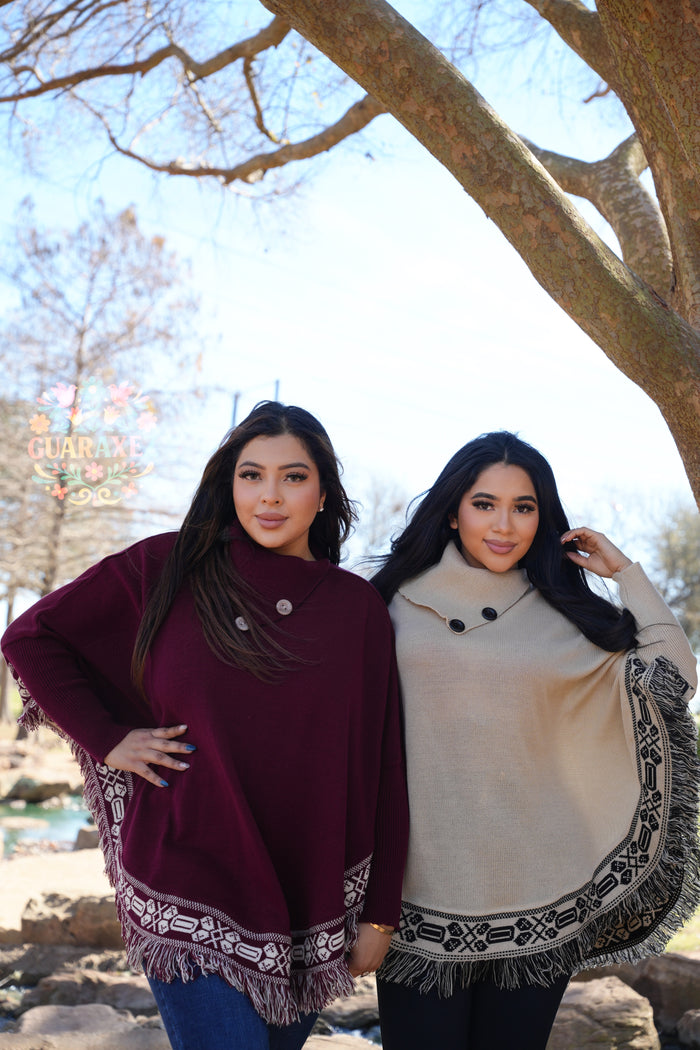Grecia Poncho Artesanal Mexicano