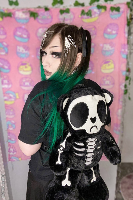 Grumpy Bones Bear Plush Backpack -  - Backpack