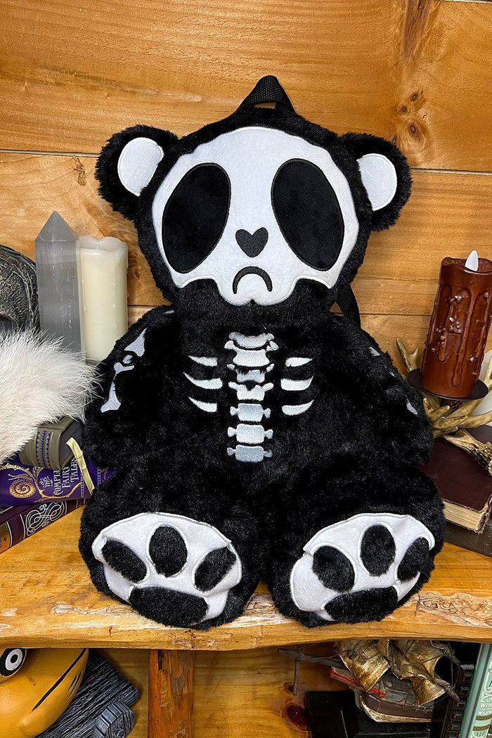 Grumpy Bones Bear Plush Backpack -  - Backpack
