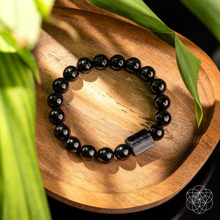 Habit Breaker - Black Obsidian & Tourmaline Bracelet -  - Bracelet