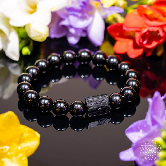 Habit Breaker - Black Obsidian & Tourmaline Bracelet -  - Bracelet