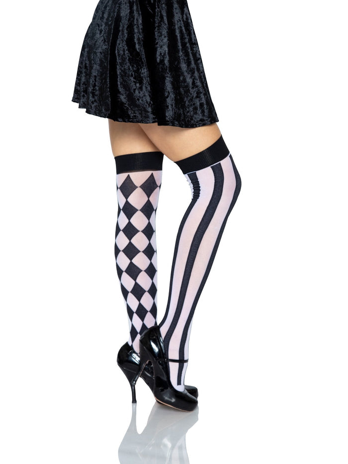 Harlequin Thigh High Stockings -  - Thigh Highs