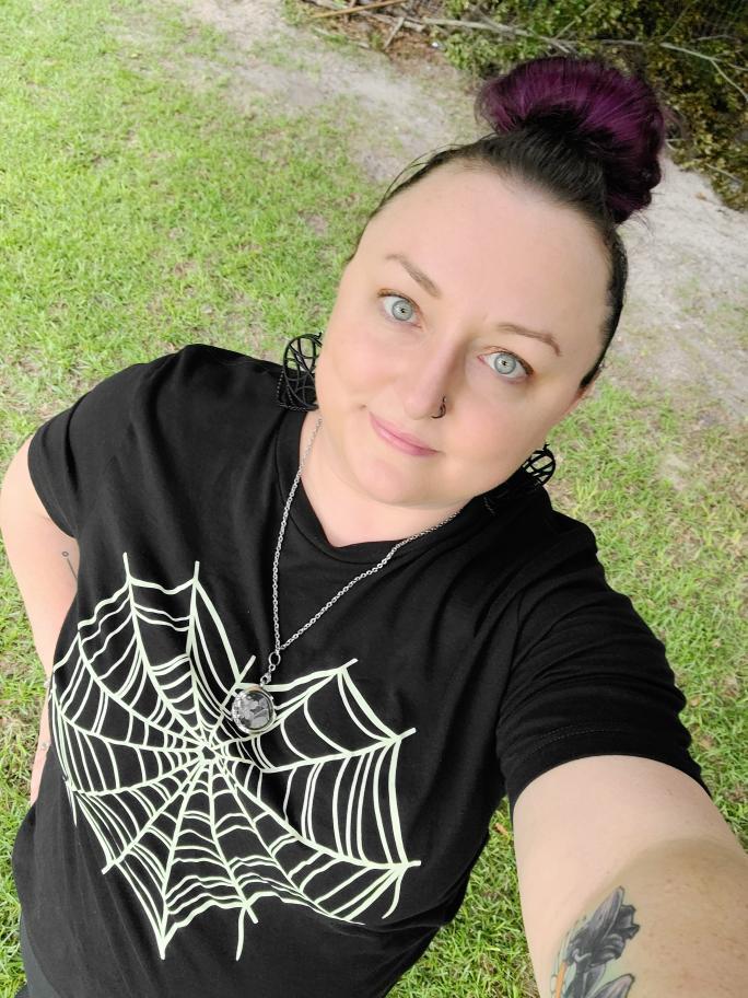 Heart Spider Web Unisex Gothic Romance Tee